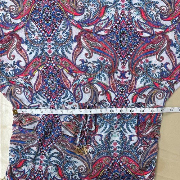 Luli Fama Multi-Color Paisley Print Swimsuit Cover Women's XS - Picture 12 of 12